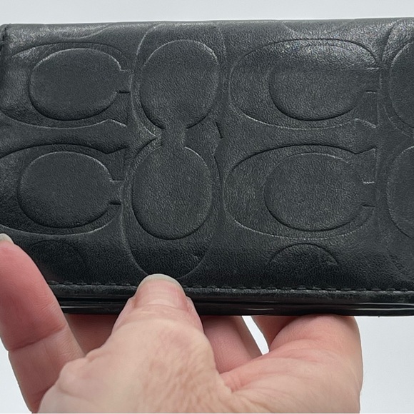 Coach Other - Coach Black Embossed Leather Wallet